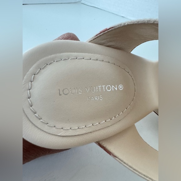 LOUIS VUITTON Silhouette Mules Slip On Heel Sandals Size 37 - Picture 13 of 16